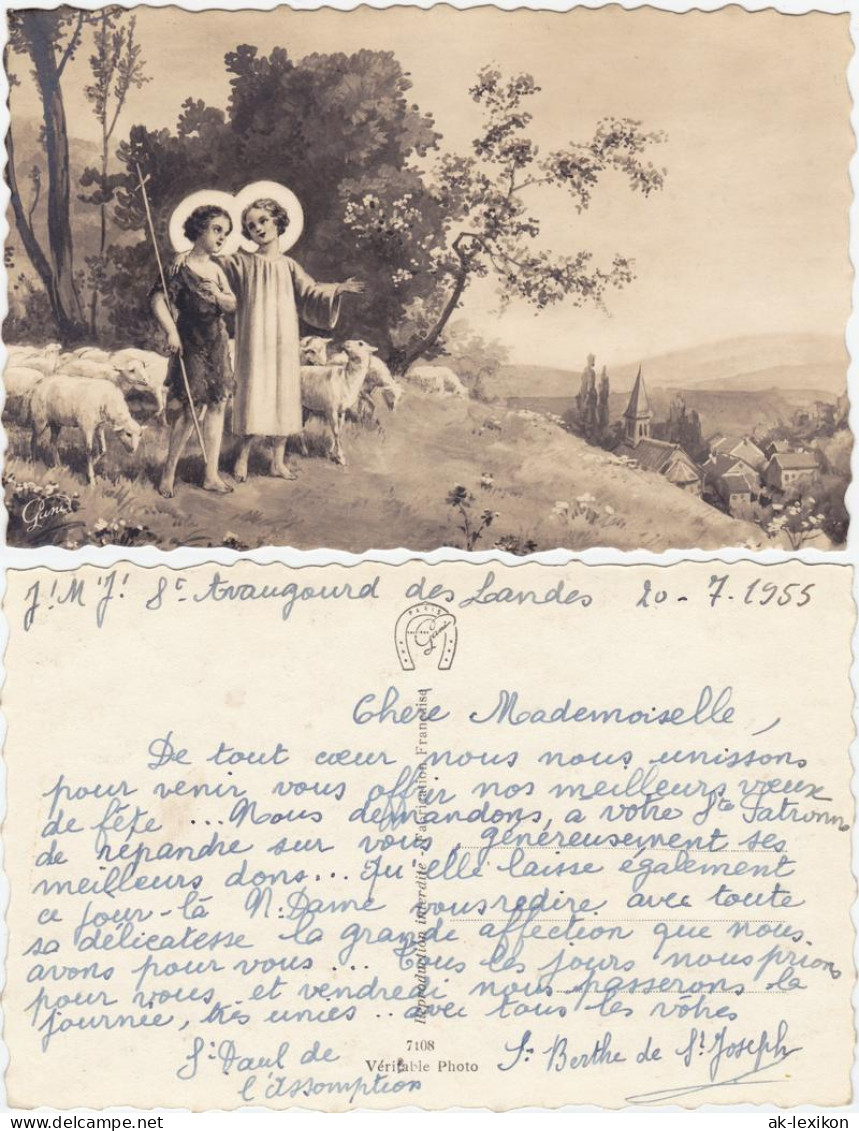 Ansichtskarte  Heilige Schaafshirten über Ort 1955 - Autres & Non Classés