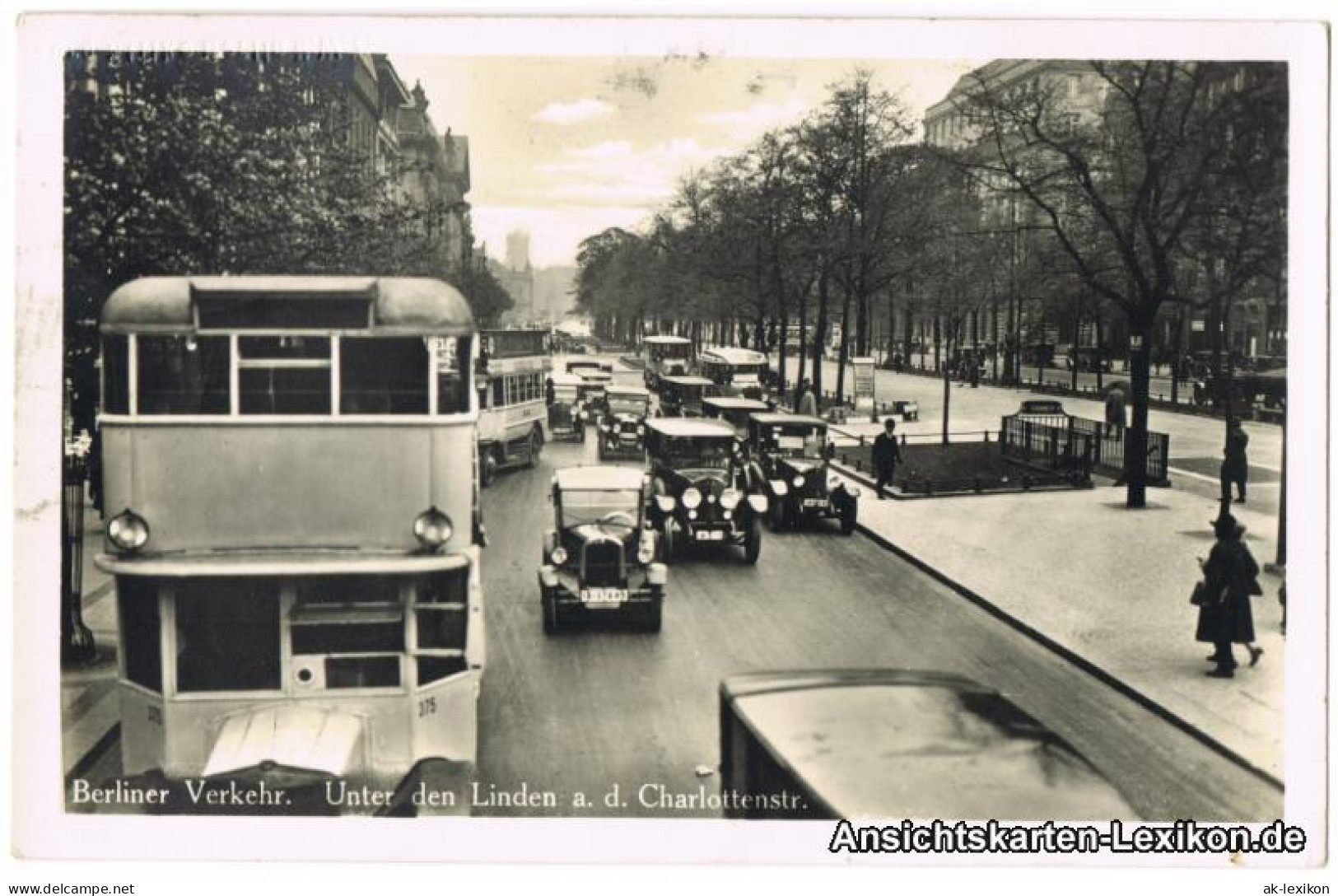 Ansichtskarte Mitte-Berlin Verkehr - Busse Und Autos - Unter Den Linden 1928  - Mitte