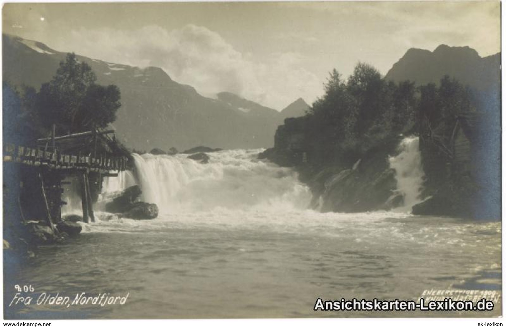 Postcard Olden-Stryn Umlandpartie Mit Wasserfall 1909  - Norway