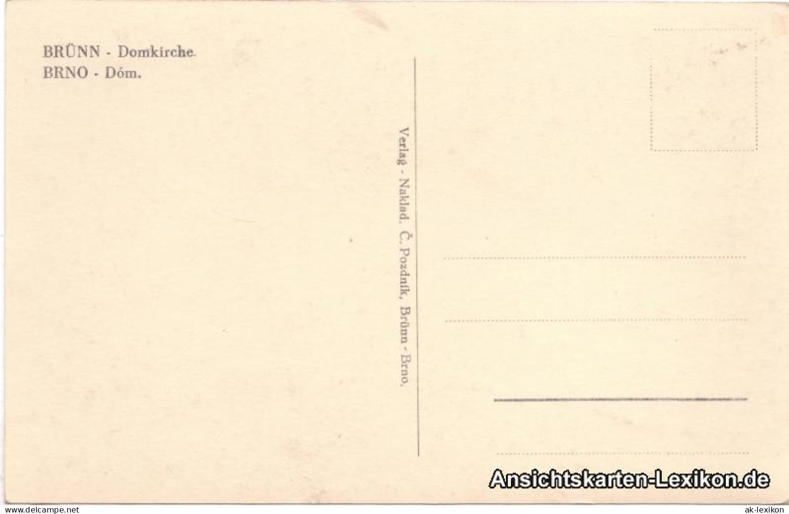 Postcard Brünn Brno Blick Auf Die Stadt Und Domkirche 1936  - Tschechische Republik