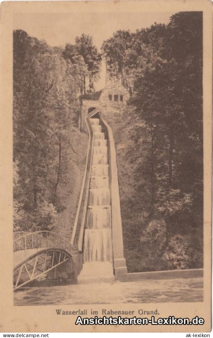 Ansichtskarte Rabenau Wasserfall Im Rabenauer Grund 1927  - Rabenau
