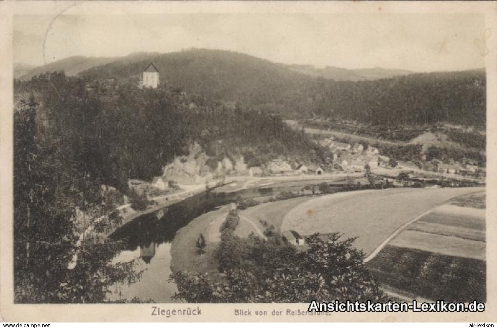 Ansichtskarte Ziegenrück&#47;Saale Blick Von Der Reißertsruhe 1913  - Ziegenrück