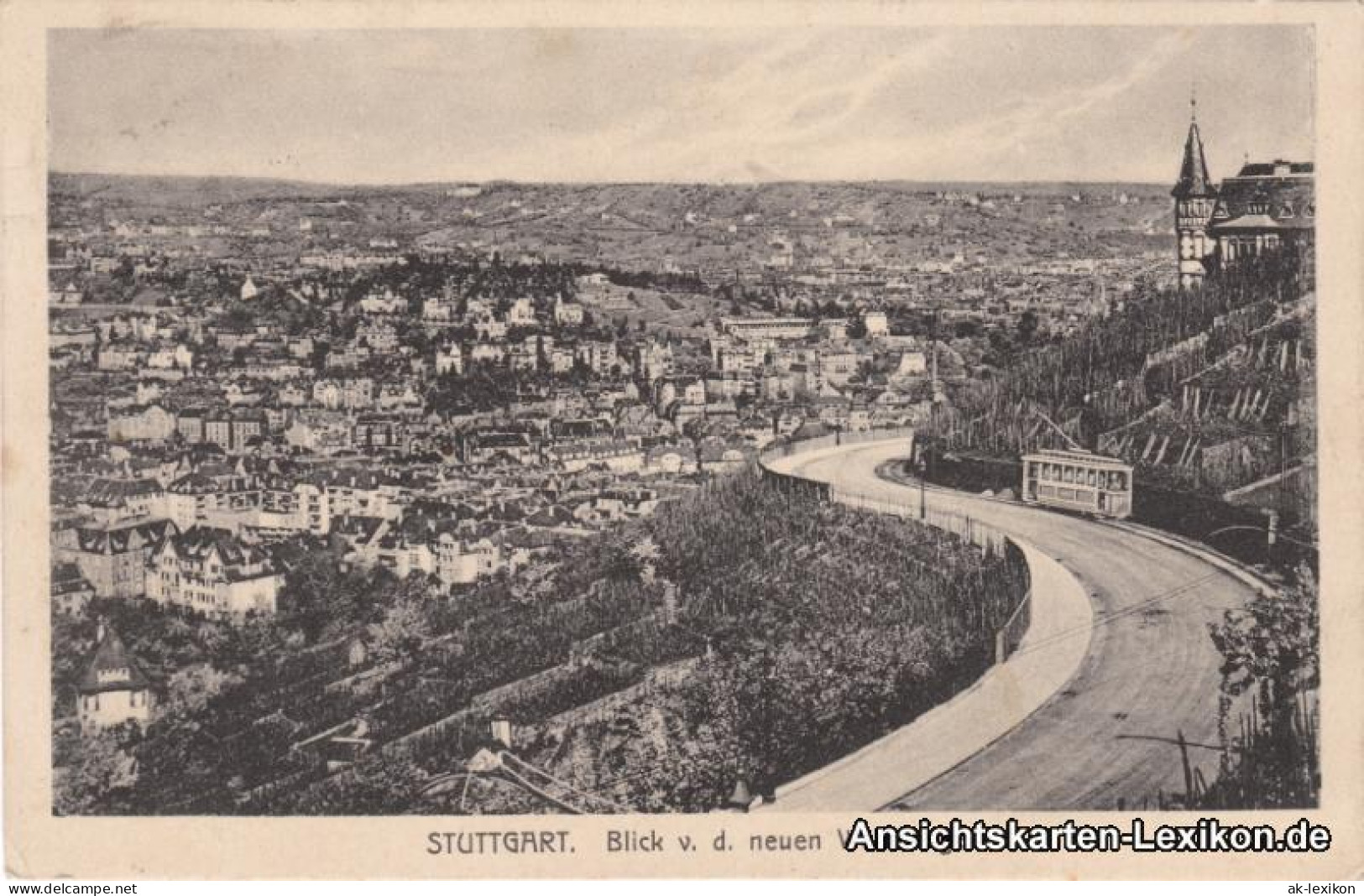 Ansichtskarte Stuttgart Blick Von Der Neuen Weinsteige 1916  - Stuttgart