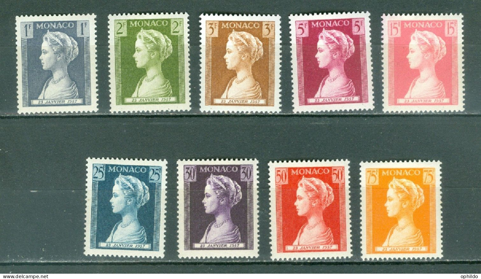 Monaco   Yvert  478/486   * *  TB  - Unused Stamps