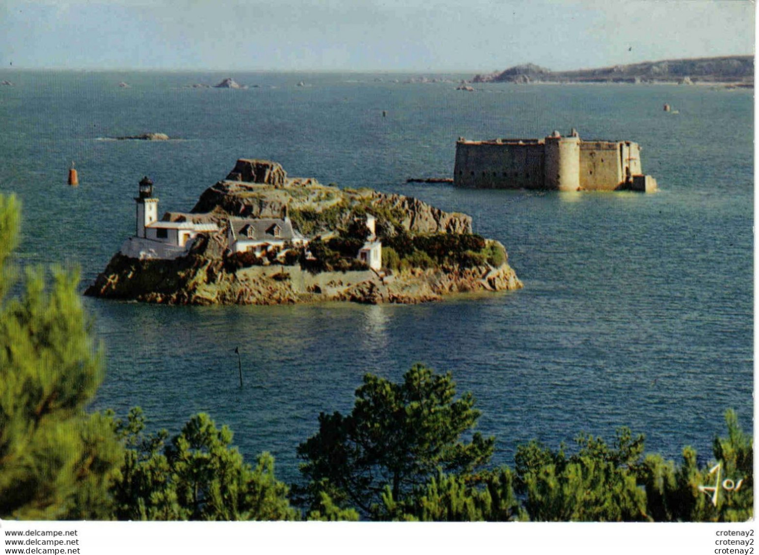 29 CARENTEC N°MX 6551 Château Du Taureau Ile Louët De Pen Al Lann Phare VOIR DOS - Carantec