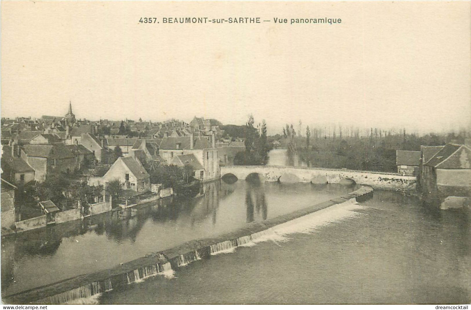 3 Cpa 72 BEAUMONT-SUR-SARTHE. Pont Suspendu Et Château, Vue Panoramique à Saint-Pierre - Beaumont Sur Sarthe