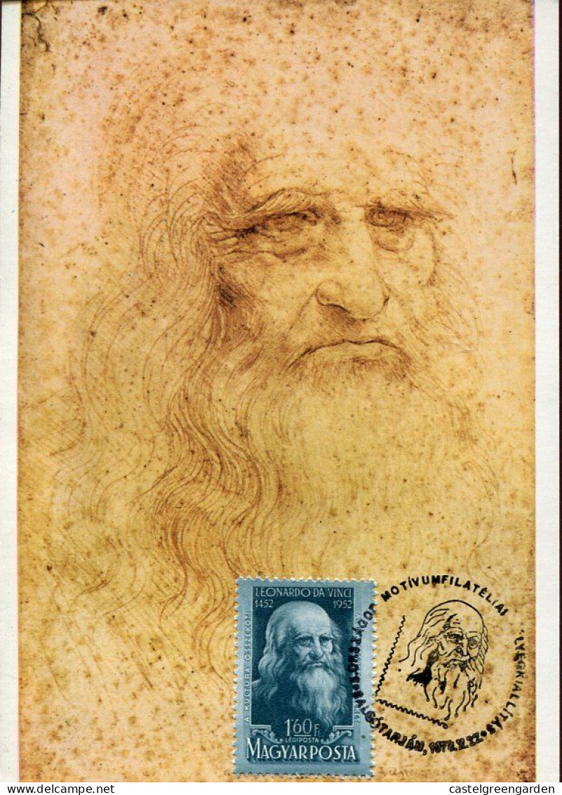 X0458 Hungary, Maximum Card 1974  Selfportrait Of Leonardo Da Vinci - Other & Unclassified