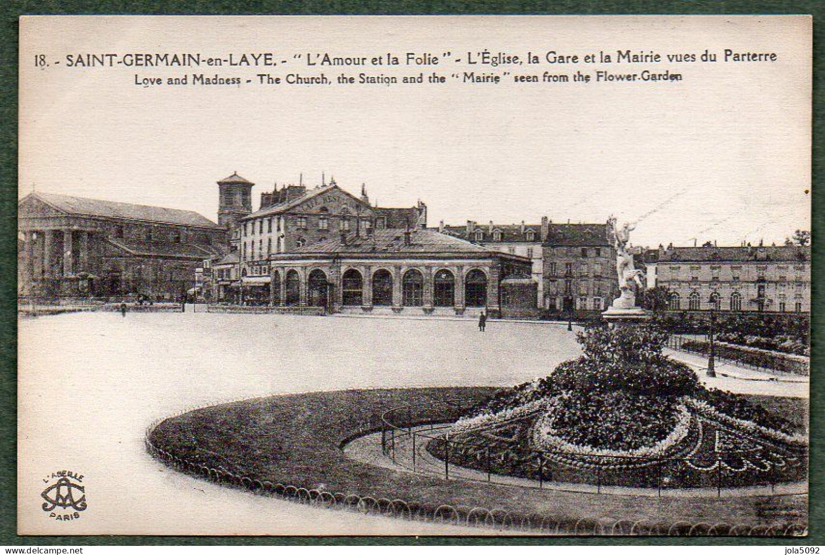 78 / SAINT-GERMAIN-EN-LAYE - L'Eglise, La Gare Et La Mairie Vues Du Parterre - St. Germain En Laye