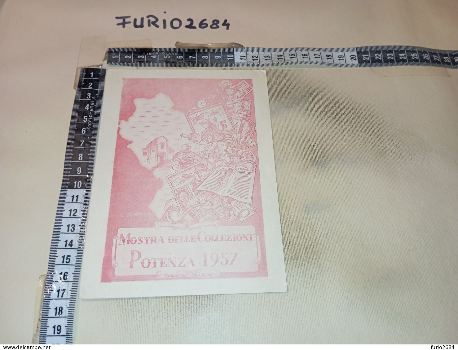 MX00220 POTENZA 1957 TIMBRO ANNULLO 1° MOSTRA DELLE COLLEZIONI INDETTA DAL LUCANIA FILATELICA CLUB - 1946-60: Marcofilie