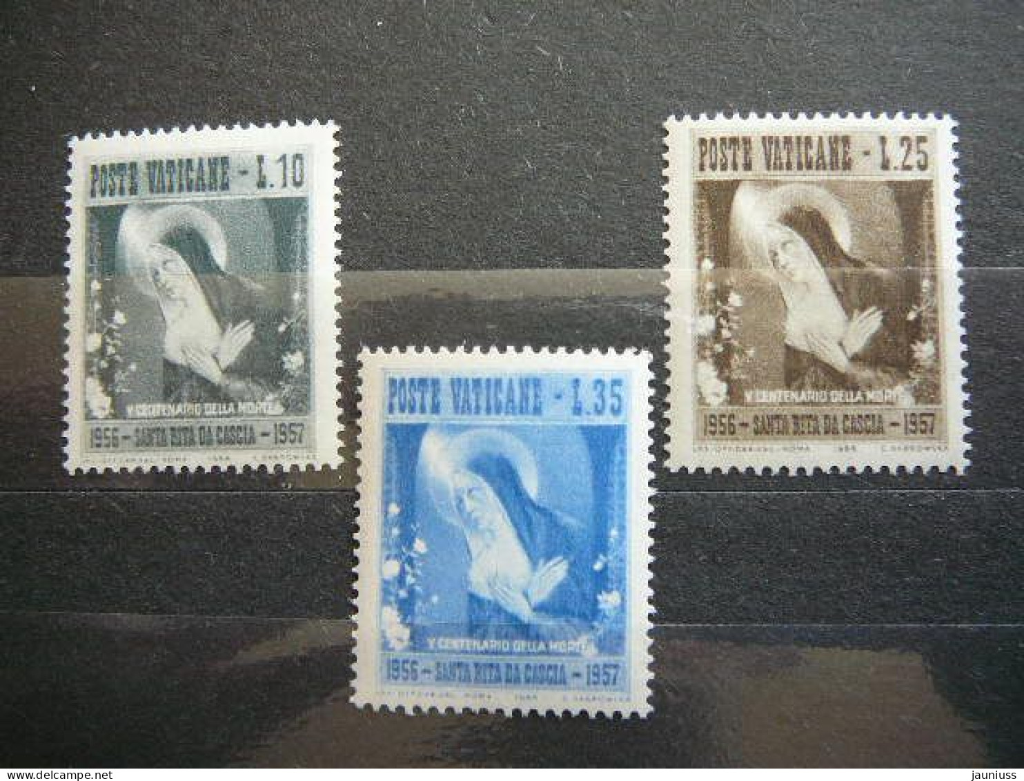 Cascia, Holy Rita # Vatican Vatikan Vaticano MNH 1956 #Mi.256/8 - Unused Stamps