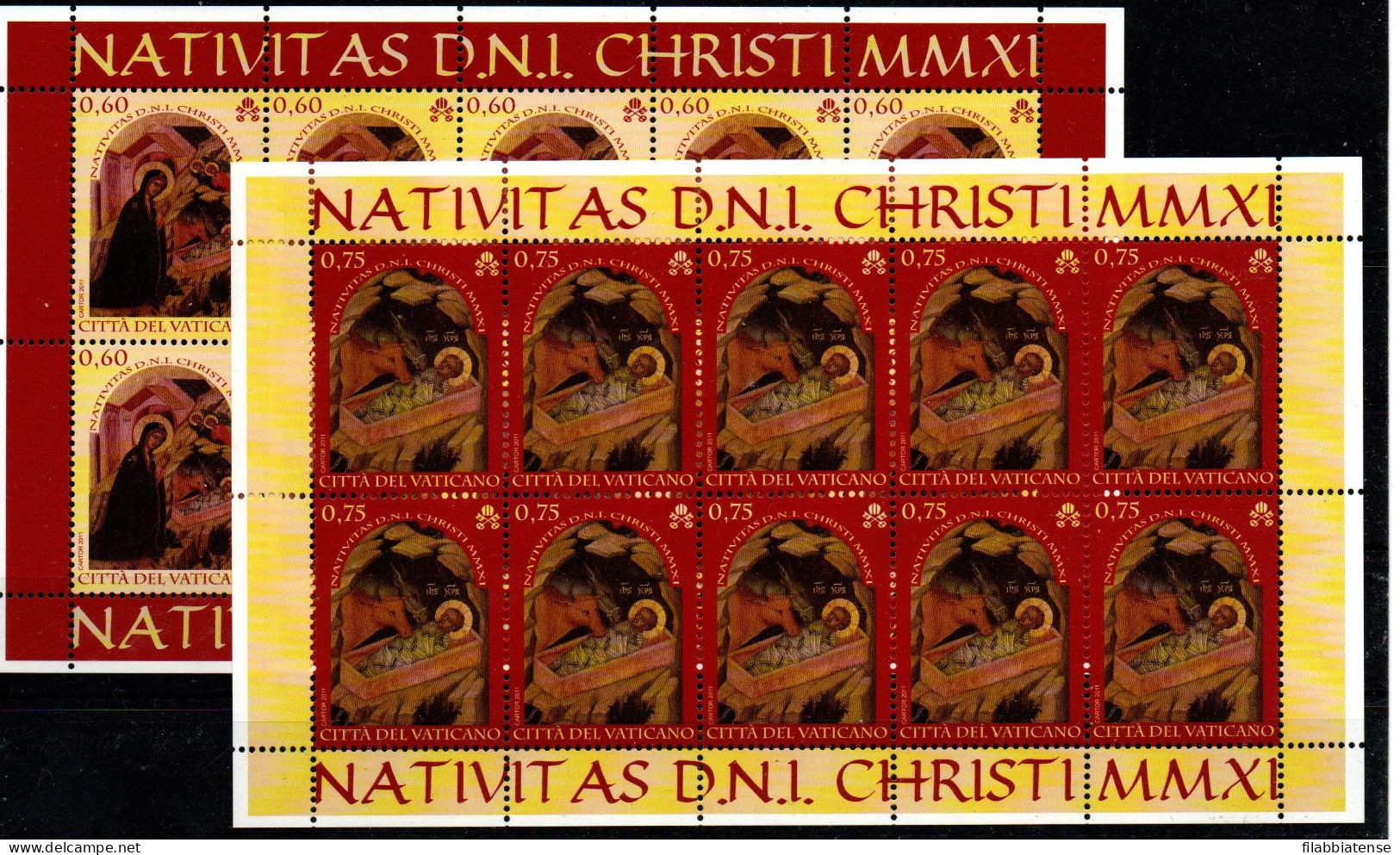2011 - Vaticano 1594/95 Santo Natale - Minifoglio   ++++++++ - Nuevos