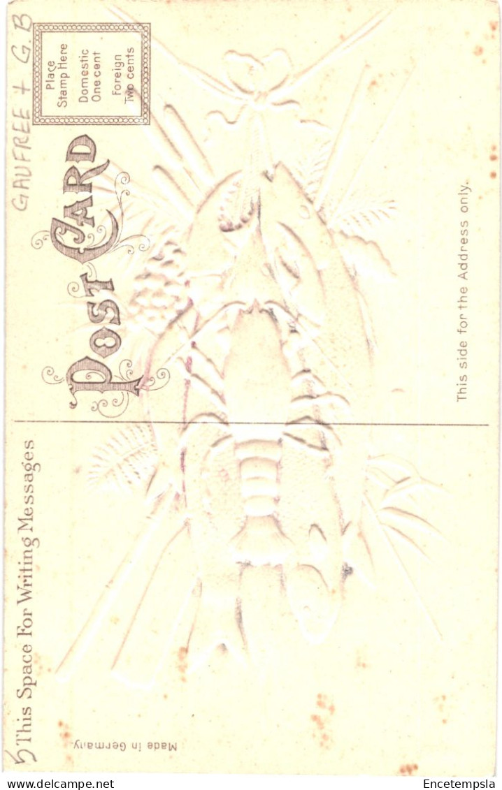 CPA Carte Postale Gaufrée Royaume Uni  You Seem To Be The Only  Lobster On My StringVM80521ok - Pesci E Crostacei