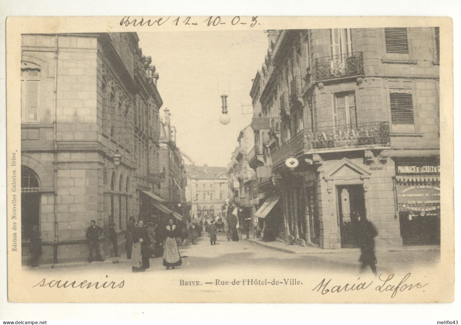 19/CPA A 1900 - Brive - Rue De L'Hotel De Ville ( Belle Carte) - Brive La Gaillarde