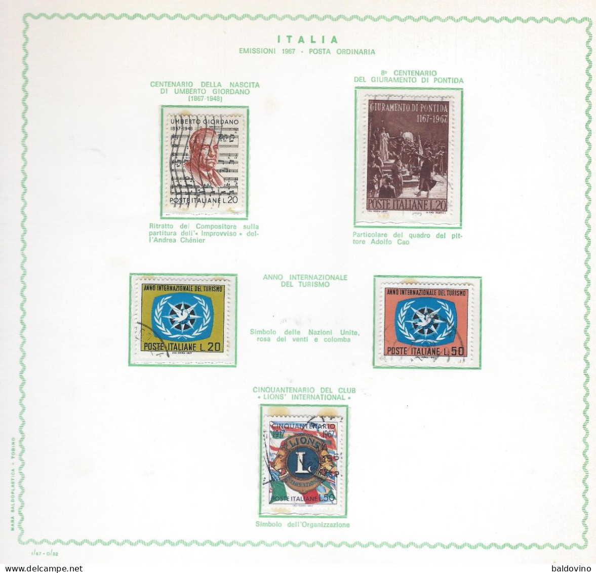 Italia 1967 Annata Completa Usata 31 Valori - Años Completos