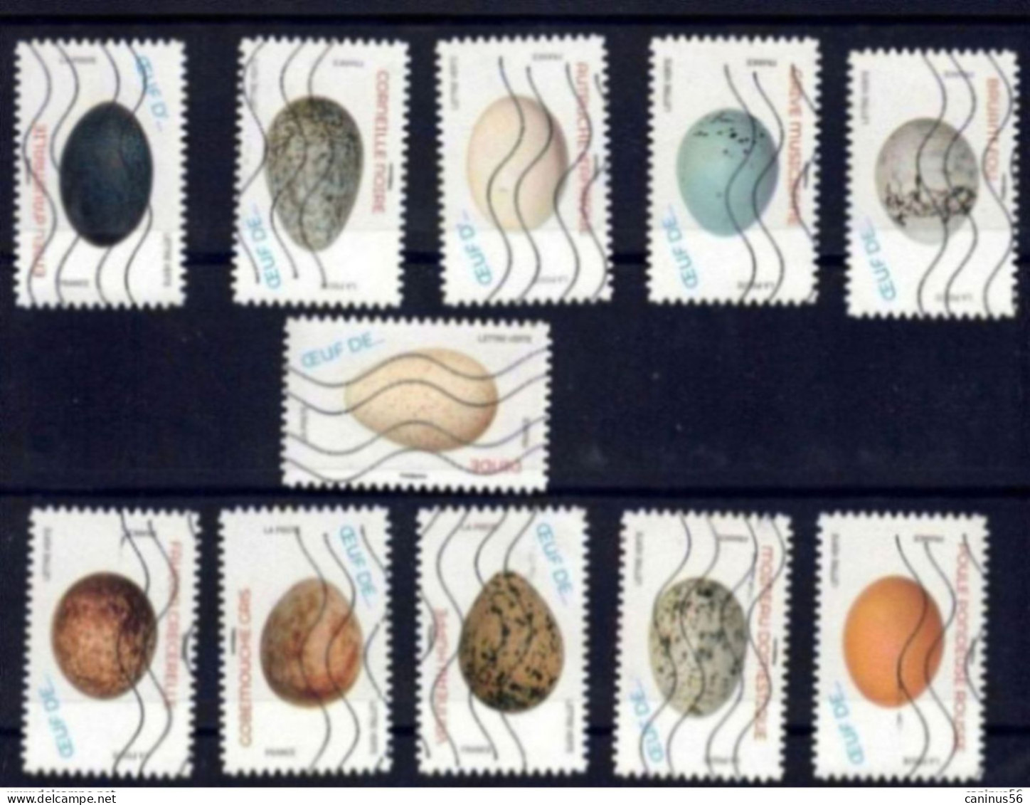 2020 Yt AA 1839 1840 1841 1842 1843 1844 1845 1846 1848 1849 1850 (o) Oeufs D'oiseaux - Used Stamps