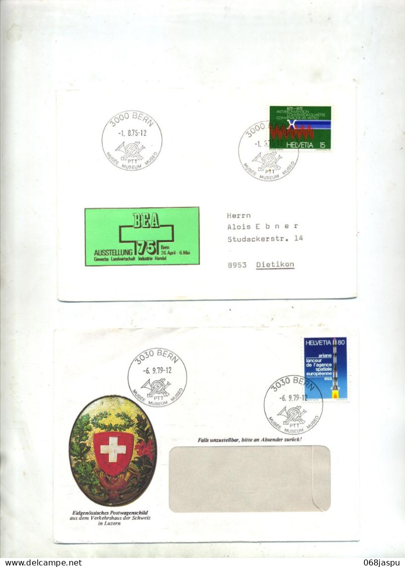 Lettre Cachet Berne Musee 2 Types - Postmark Collection