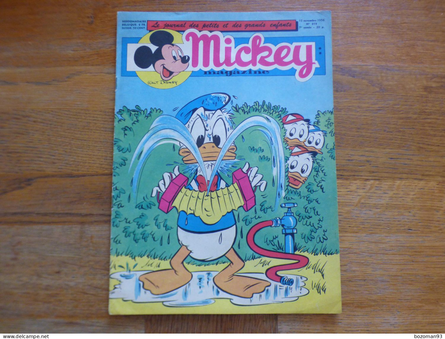 JOURNAL MICKEY BELGE SPECIAL N° 319  Du 15/11/1956 COVER  DONALD ET SES NEUVEUX+ DAVY CROKETT - Journal De Mickey