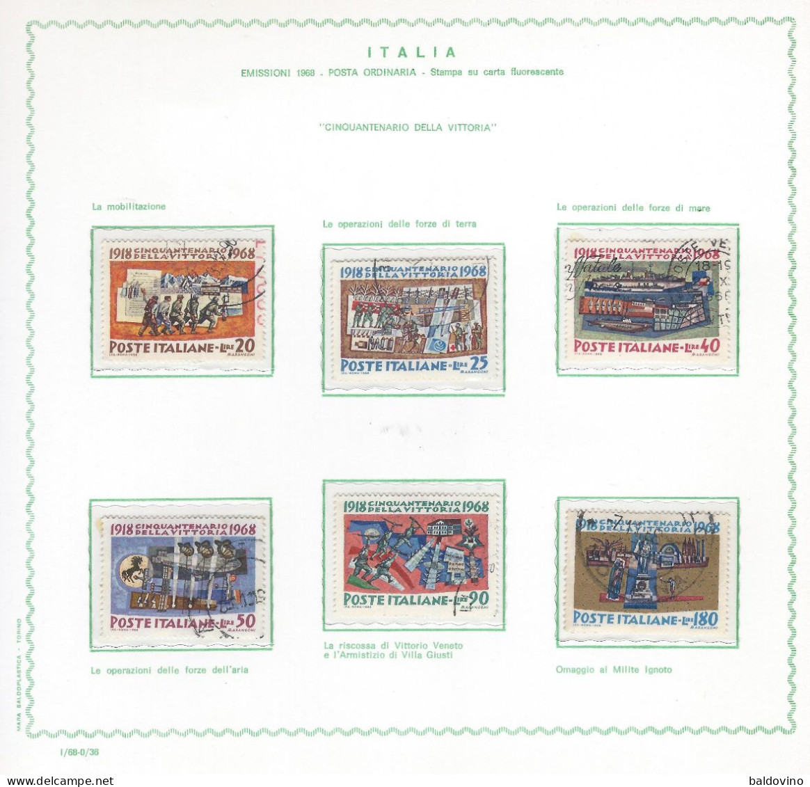 Italia 1968 Annata Completa Usata 43 Valori - Annate Complete