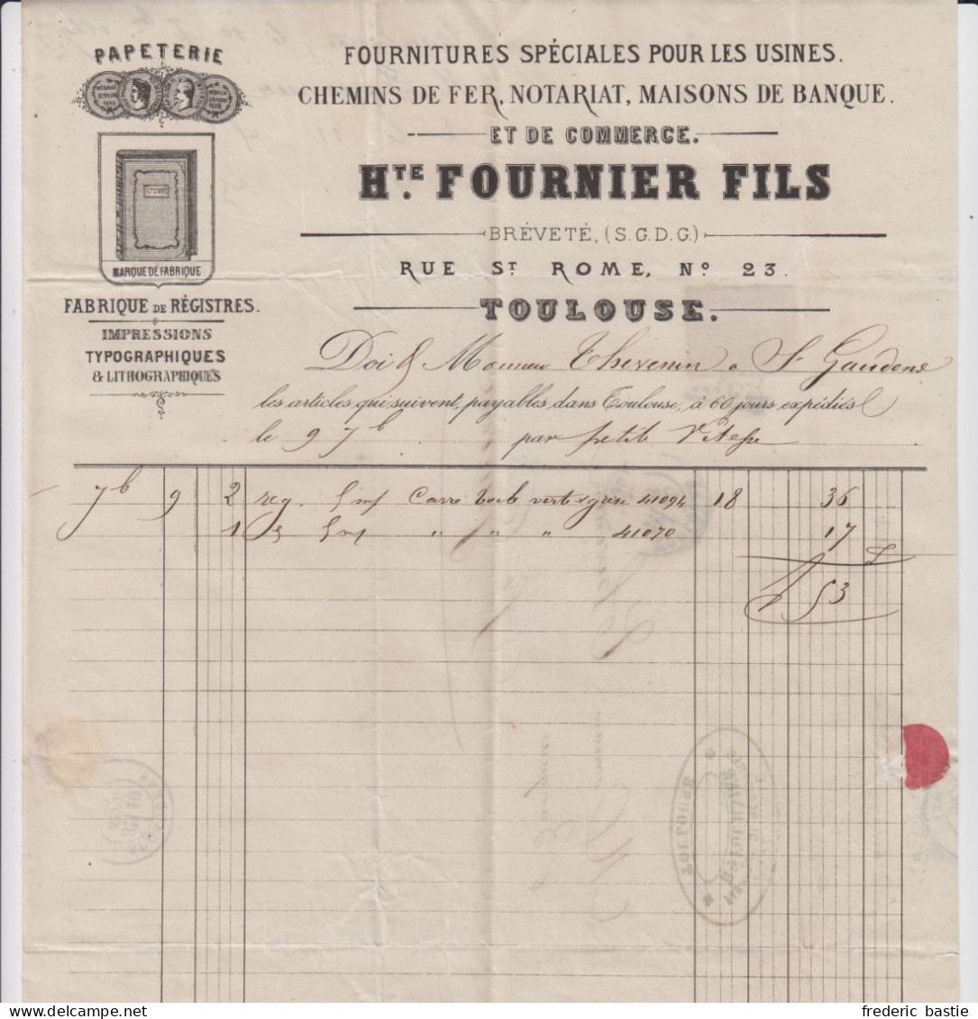 31 Toulouse -  Hte  FOURNIER  FILS   1869 - 1800 – 1899