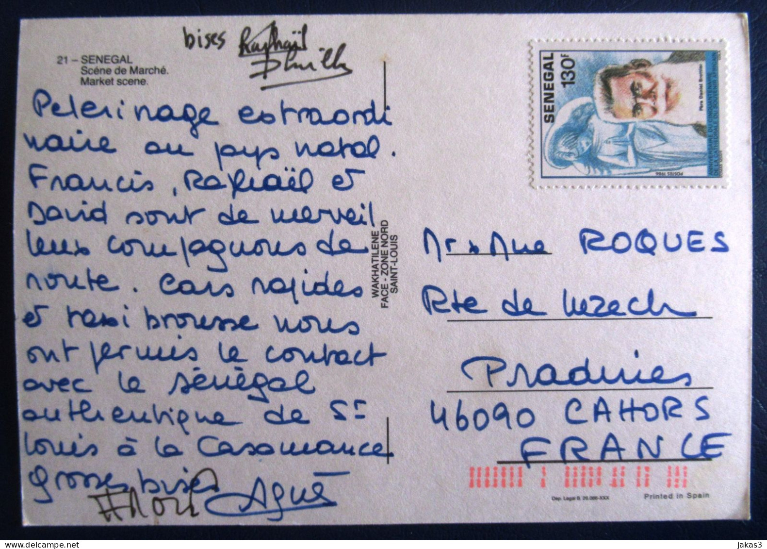 CPM CARTE POSTALE  SÉNÉGAL - SCÈNE DE MARCHÉ - Sénégal