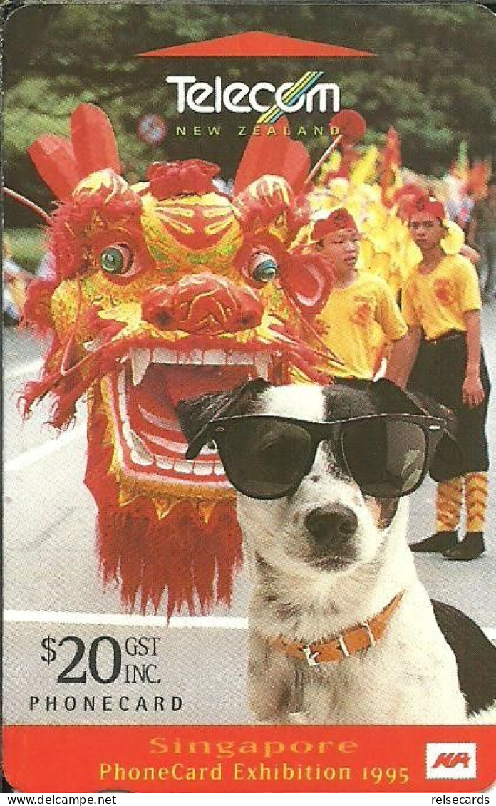 New Zealand: Telecom - 1995 Phonecard Exhibition Singapore, Spot At The Chingay Procession - Nouvelle-Zélande