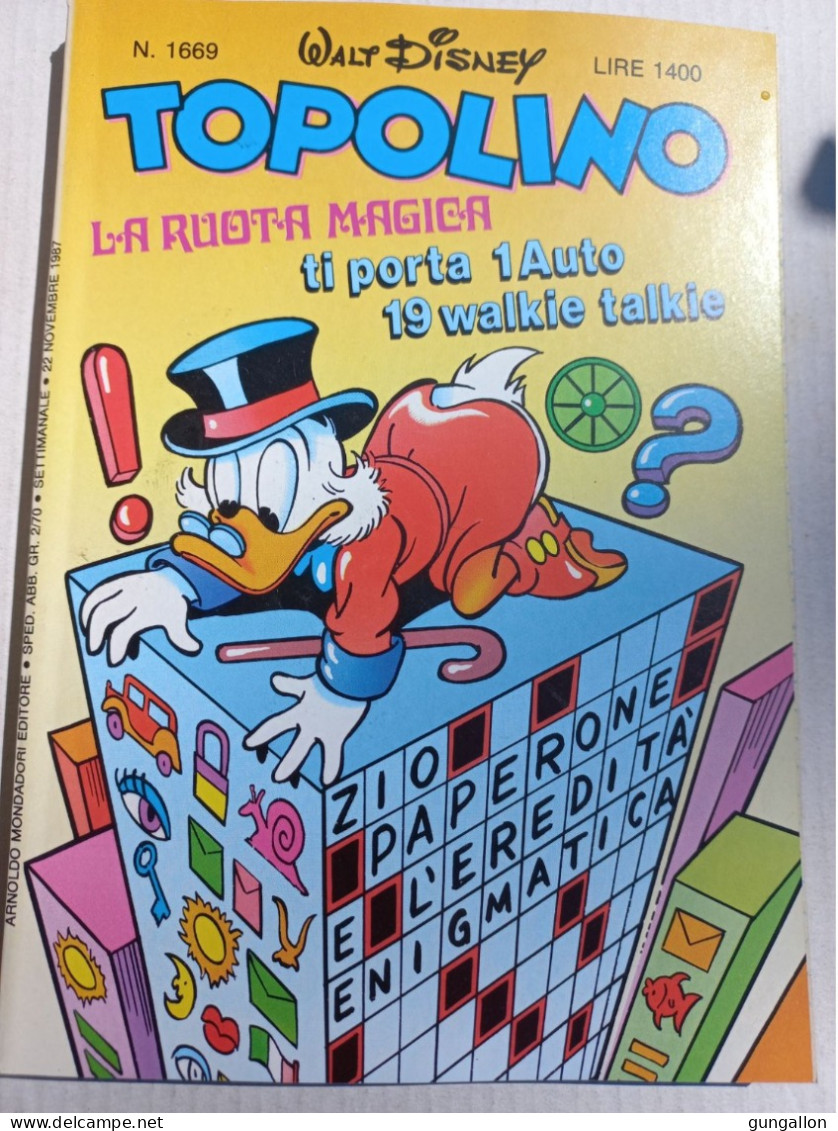 Topolino (Mondadori 1987) N. 1669 - Disney