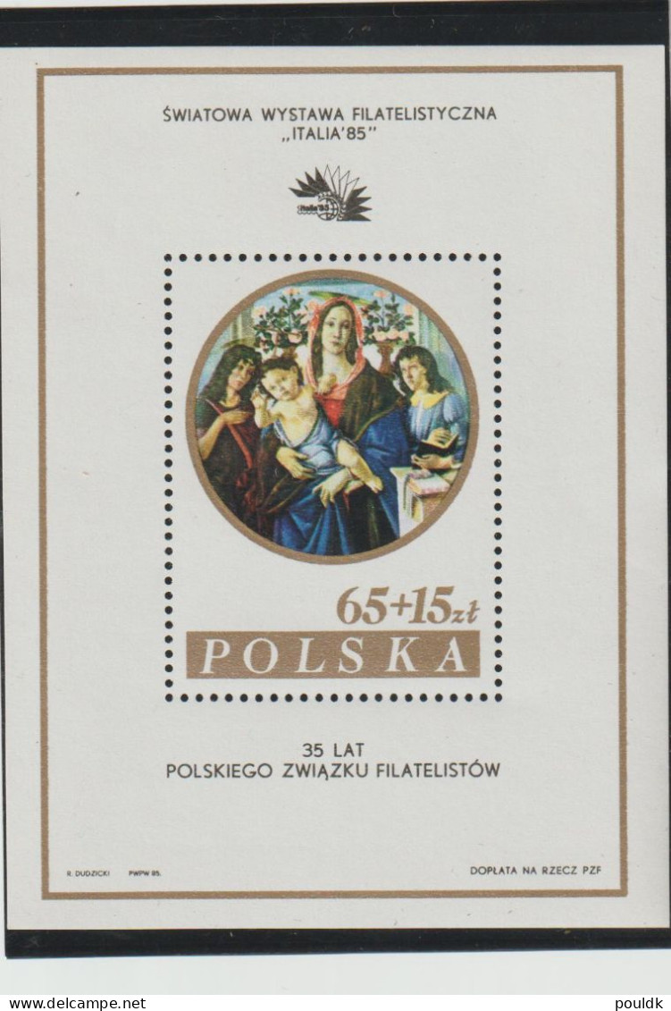 Poland 1985 Italia Two Souvenier Sheets MNH/**. Postal Weight 0,04 Kg. Please Read Sales Conditions Under Image Of Lot ( - Blocks & Sheetlets & Panes