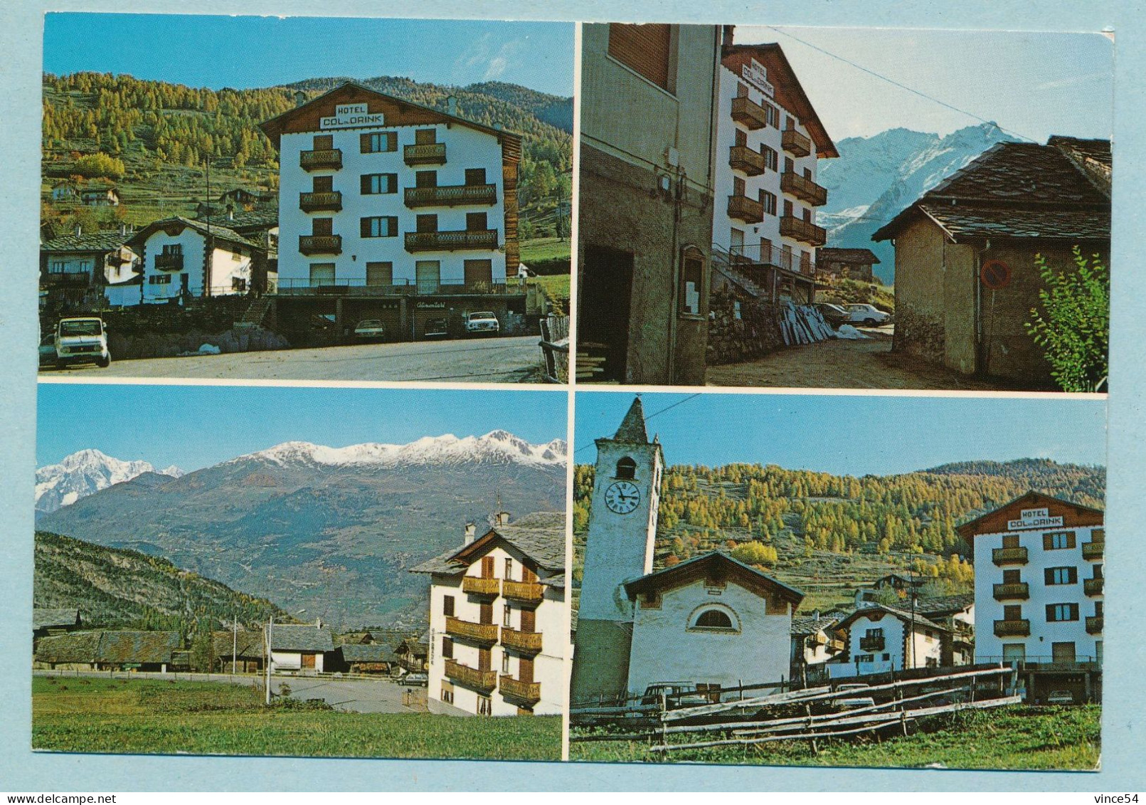 VALLE D'AOSTA - OZEIN M. 1363 - HOTEL COL DU DRINK - Multivues - Peugeot 504 Auto - Otros & Sin Clasificación