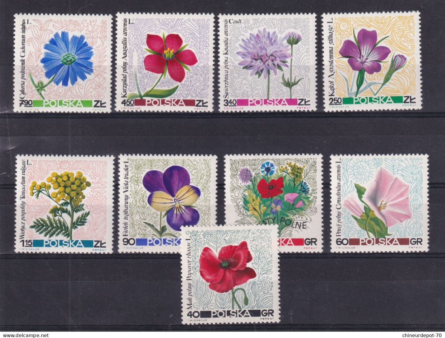 Timbres   Pologne Polska Neufs ** Sans Charnières Fleurs - Otros & Sin Clasificación