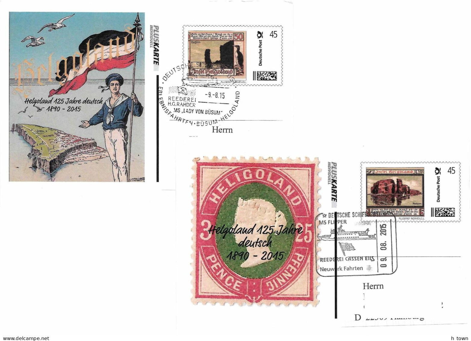 326  Helgoland, 125 Jahre Deutsch: 2 "Pluskarten Individuell", Gelaufen - Heligoland: 2 Stationery Postcards. Birds - Sonstige & Ohne Zuordnung