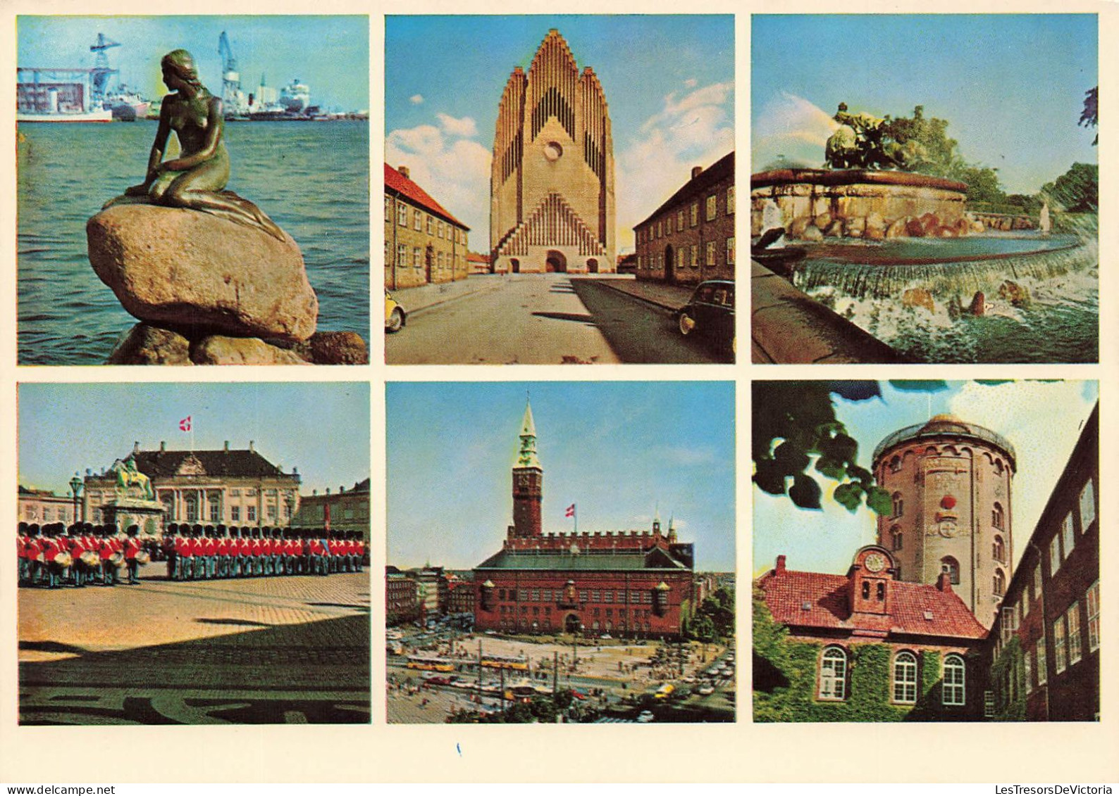 DANEMARK - Copenhagen - The Royal Guard - The Town Hall - The Round Tower - Multi-vues - Animé - Carte Postale - Danemark