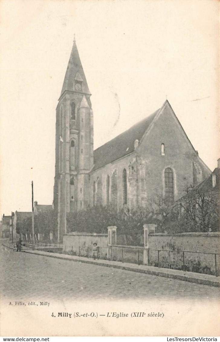 FRANCE - Milly - L'église XIIIe Siècle - Carte Postale Ancienne - Milly La Foret
