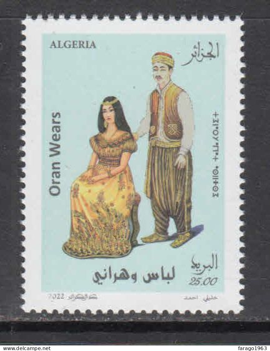 2022 Algeria Oran Wears Costumes Complete Set Of 1 MNH - Algerien (1962-...)