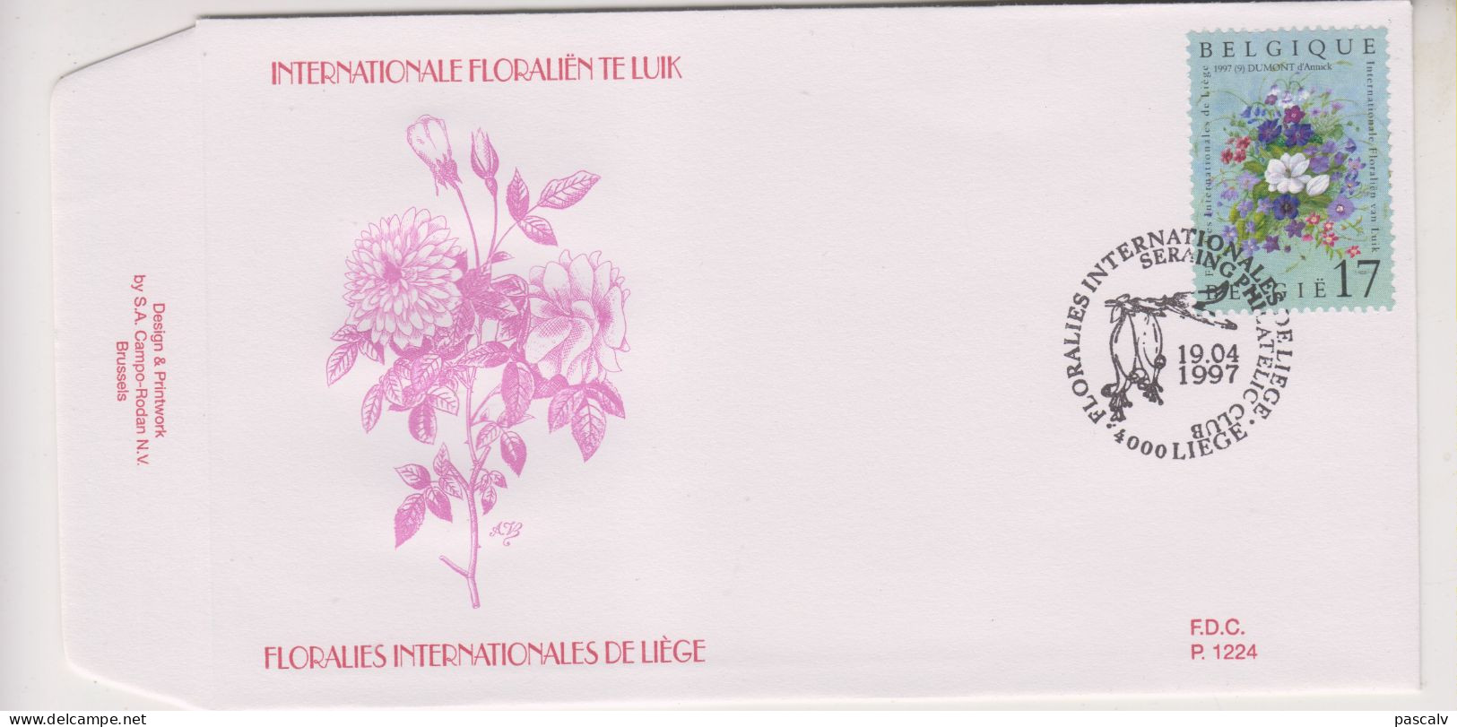 FDC 1224 COB 2702 Floralies à Liege Oblitération LIEGE - 1991-2000