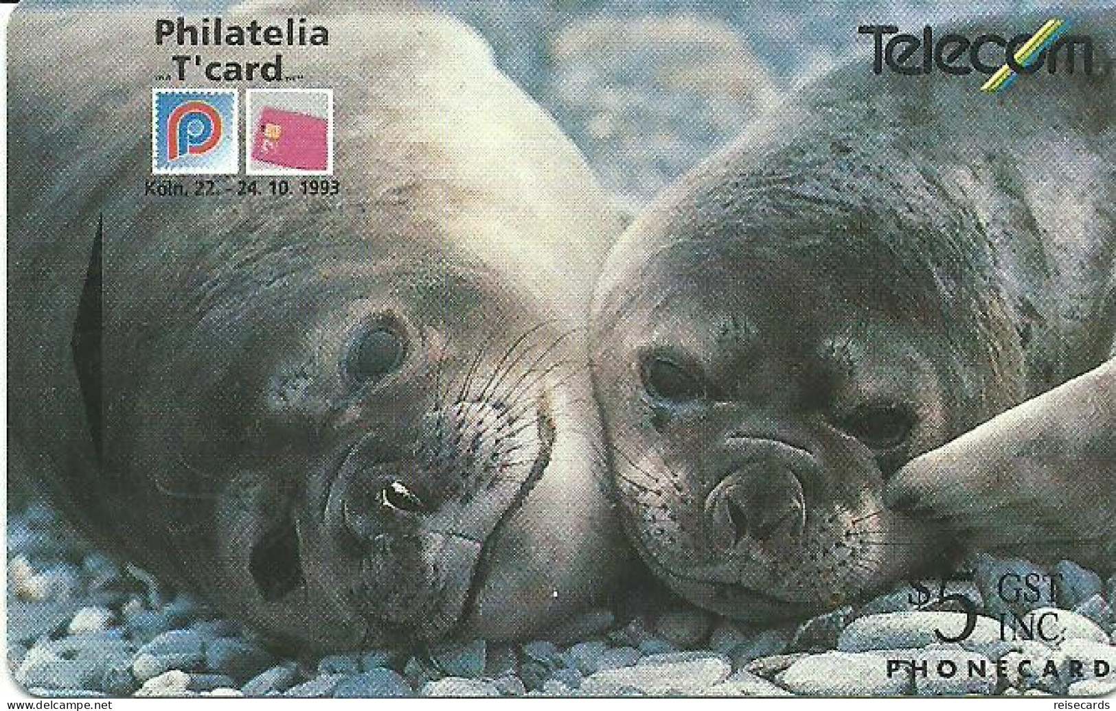 New Zealand: Telecom - 1993 Philatelia And T'card Exhibion Köln 93, Fur Seals - Neuseeland