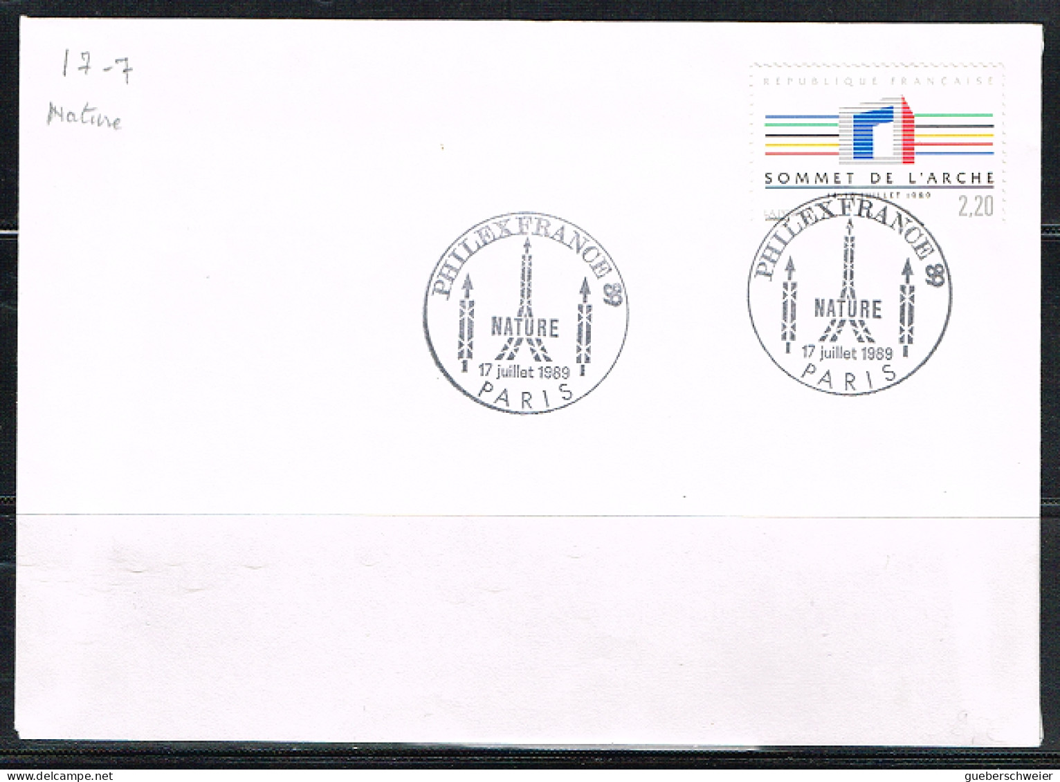 NAT-L35 - FRANCE Cachet Comm. Illustré Toue Eiffel De PHILEXFRANCE Sur Lettre - Commemorative Postmarks