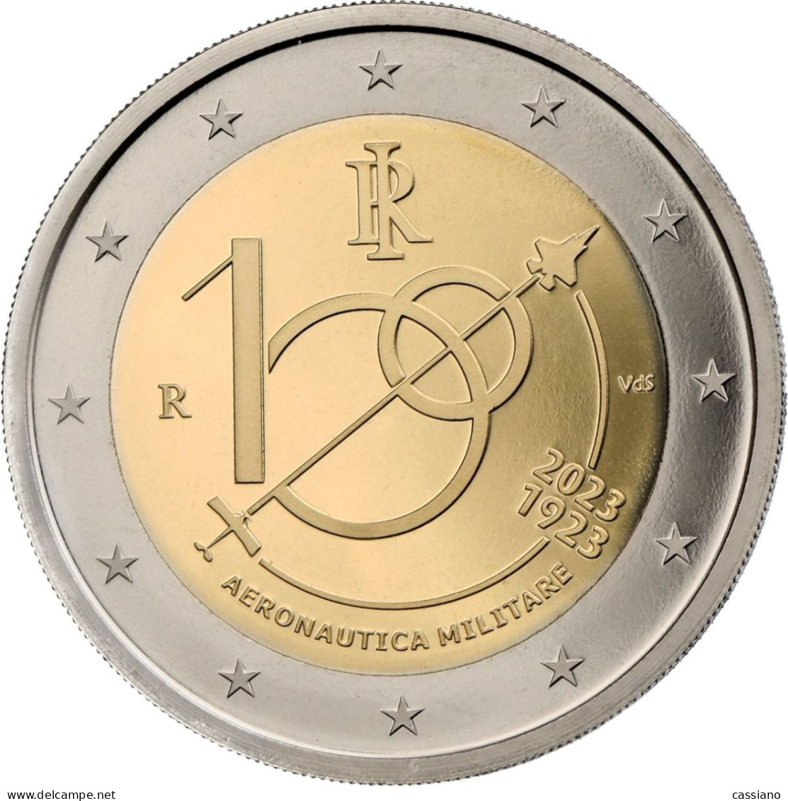 2023-ITALIA REPUBBLICA-2 EURO -AERONAUTICA MILITARE-FDC Da Rotolino - Italie