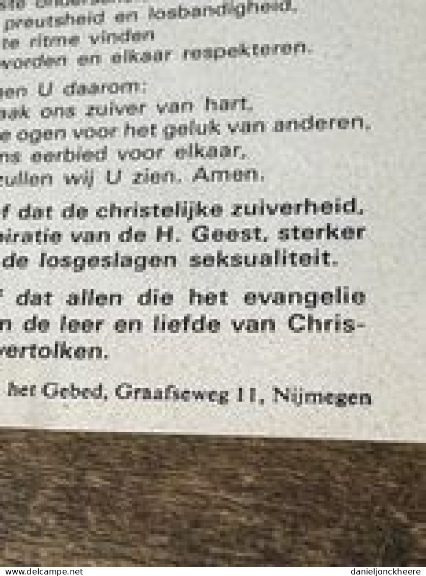 Zuiver Van Hart Apostolaat Van Het Gebed Nijmegen 1974 - Devotion Images