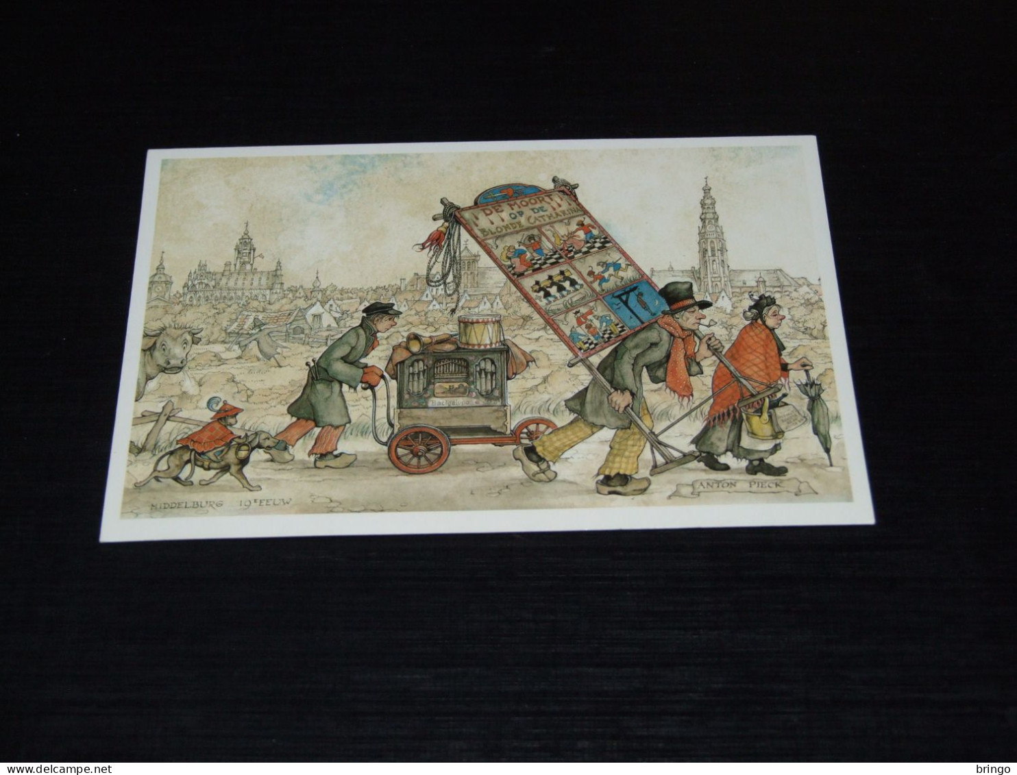 75573-         DOUBLE CARD, ILLUSTRATION ANTON PIECK - Pieck, Anton