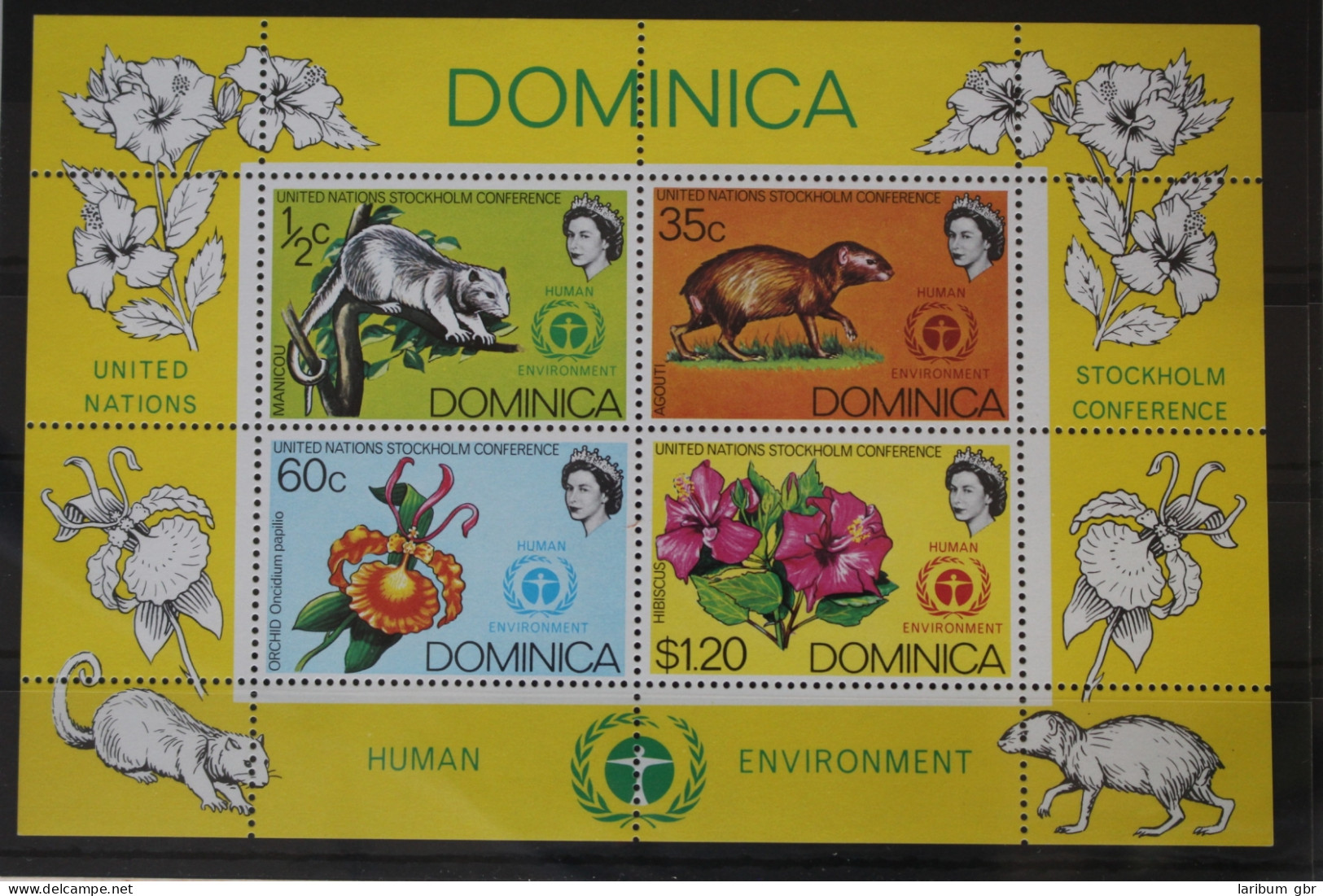 Dominica Block 13 Mit 337-340 Postfrisch #VD187 - Dominica (1978-...)