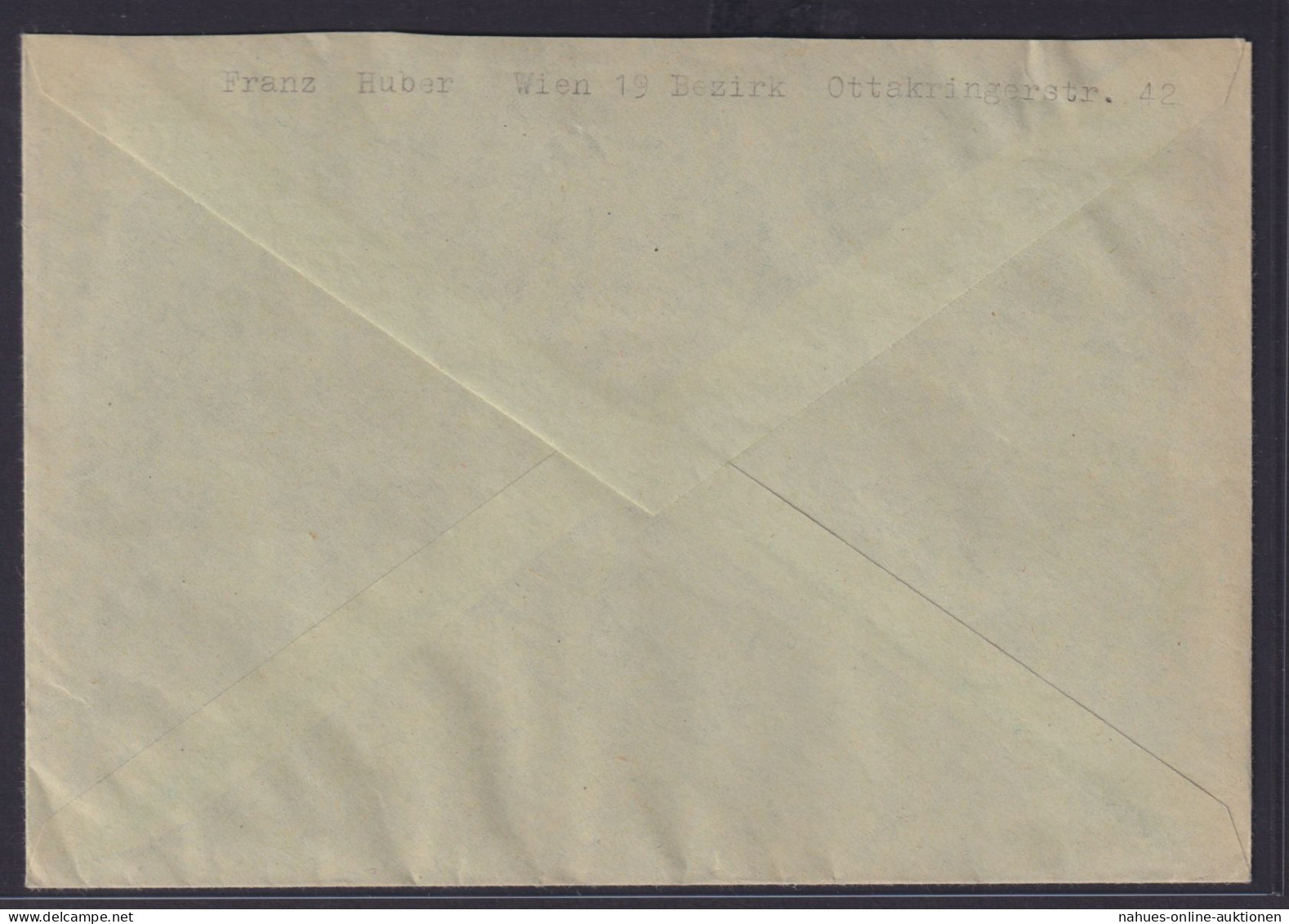 Österreich Ostmark Brief Karte 823-825 Postkongress Wien Nach Aussig Elbe - Briefe U. Dokumente