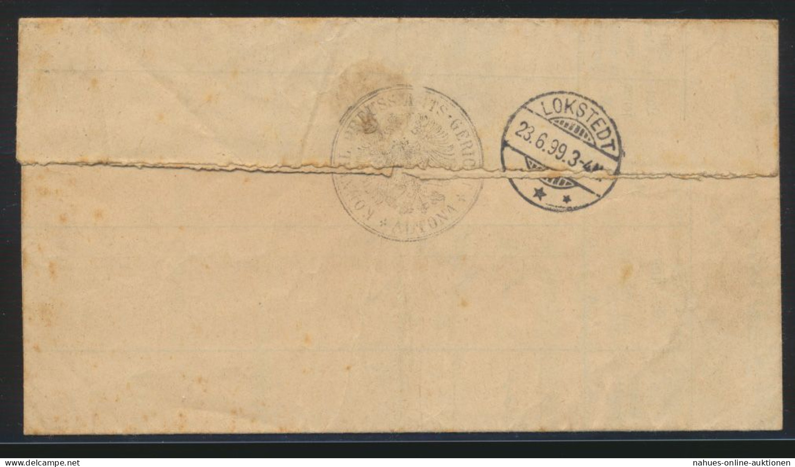 Deutsches Reich Dienst Amtsgericht Avers Nr. 21 Altona N. Lockstedt Auf - Storia Postale