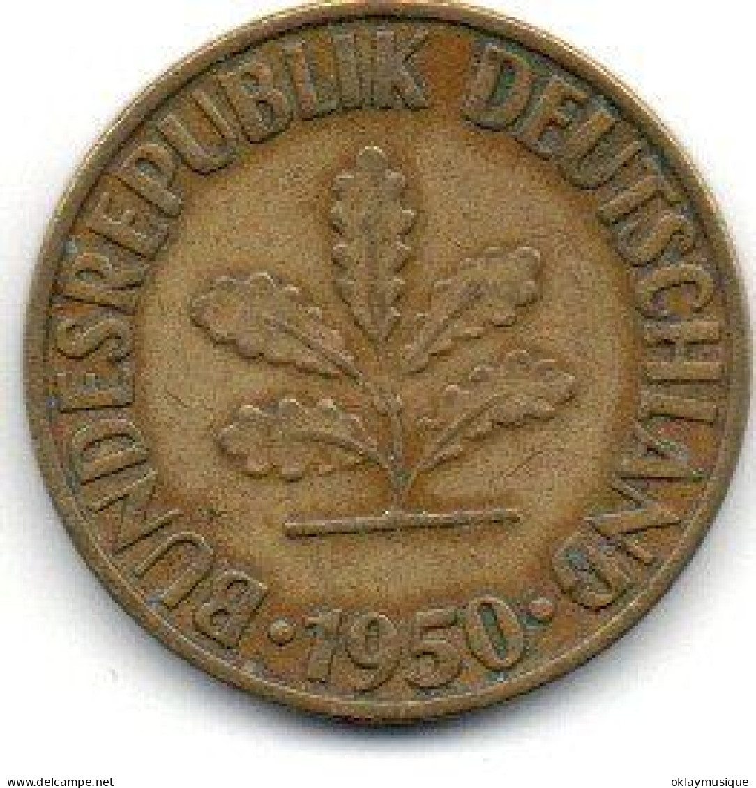 10 Pfennig 1950F (coté Face Photo Unique Pour Toutes Les Pièces) - 10 Pfennig