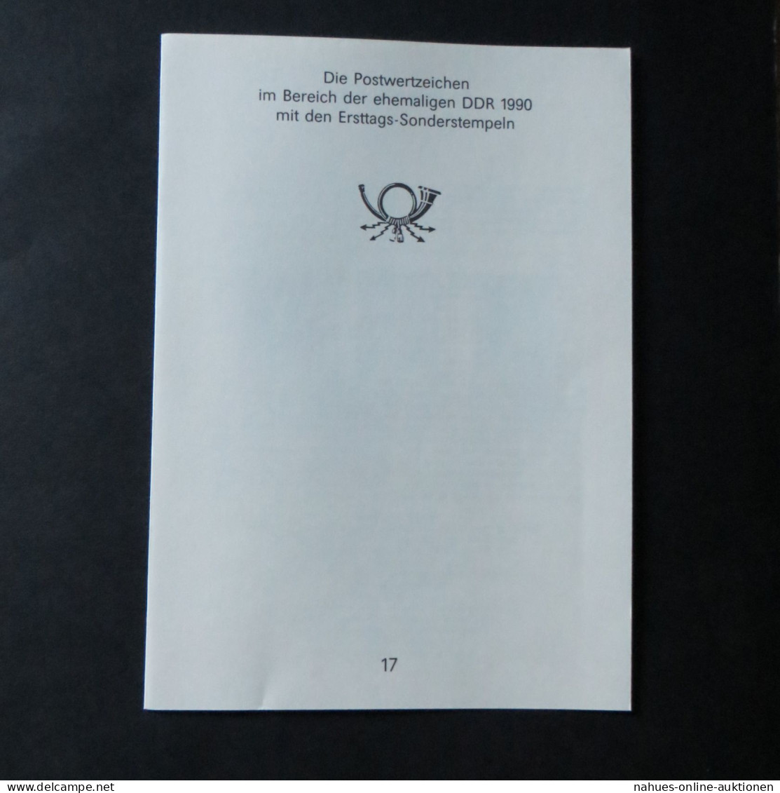 DDR Ersttagsblatt - Jahressammlung 1990 mit ESST handgestempelt Kat.-Wert 220,-