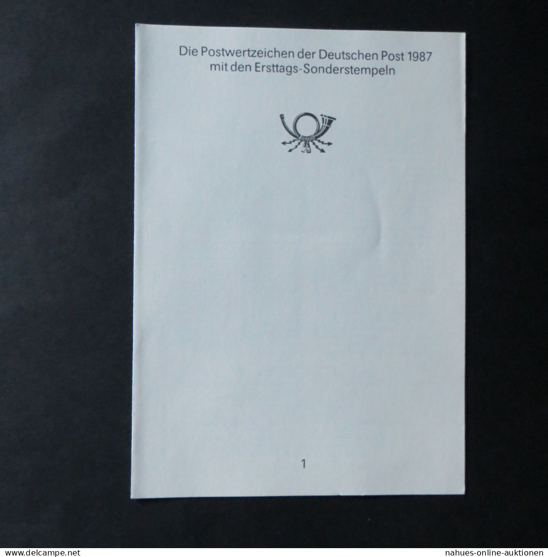 DDR Ersttagsblatt - Jahressammlung 1987 Mit ESST Handgestempelt Kat.-Wert 170,- - Collections