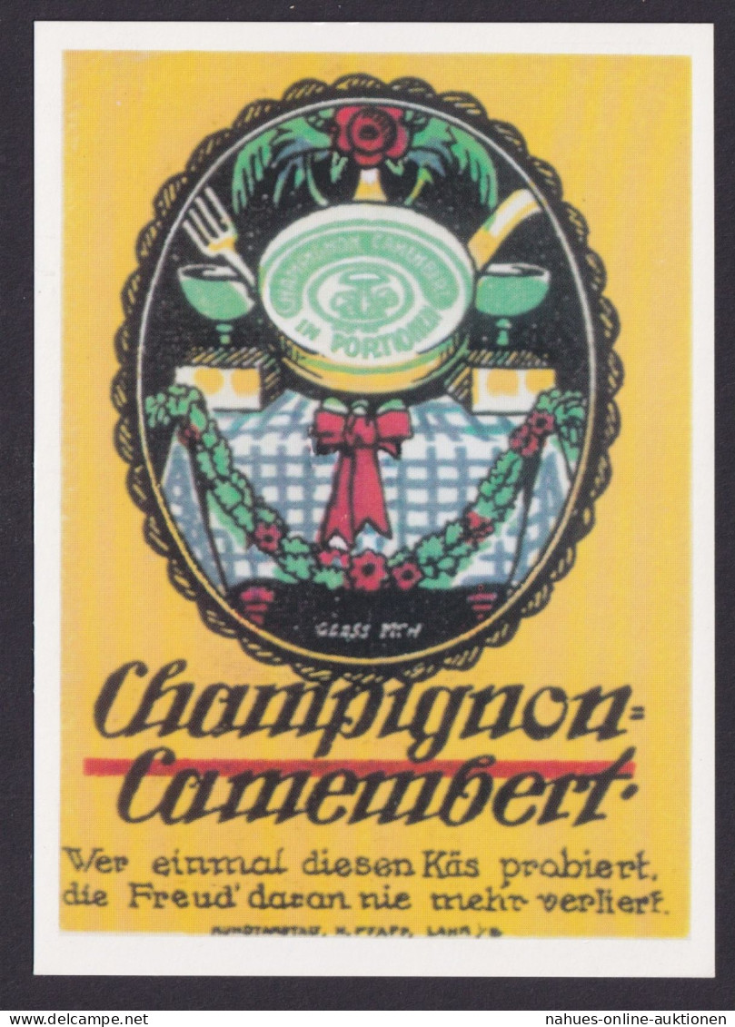 Künstler Ansichtskarte Reklame Werbung Champignon Camenbert Käserei Champignon - Publicidad