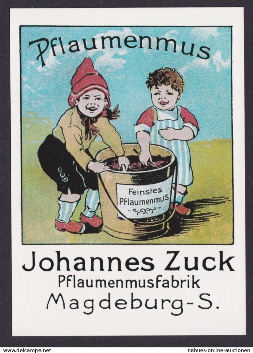 Künstler Ansichtskarte Reklame Werbung Johannes Zuck Pflaumenmusfabrik - Publicidad