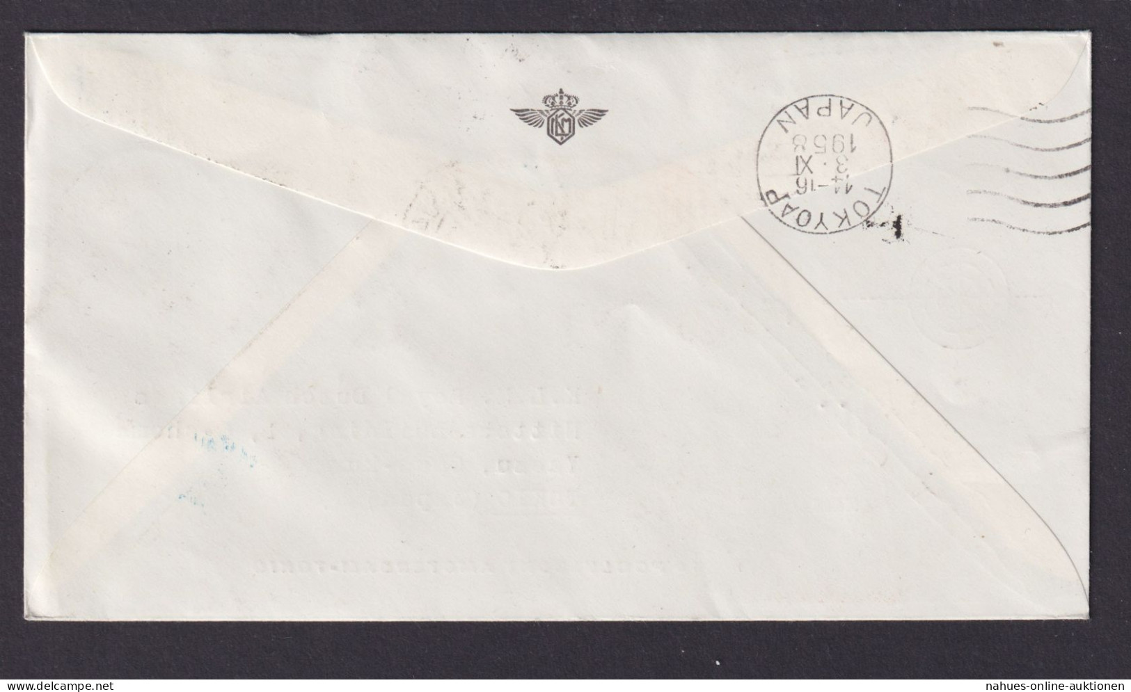 Nordpol Flugpost Brief Air Mail KLM Amsterdam Niederlande Erstflug Tokio Japan - Luchtpost