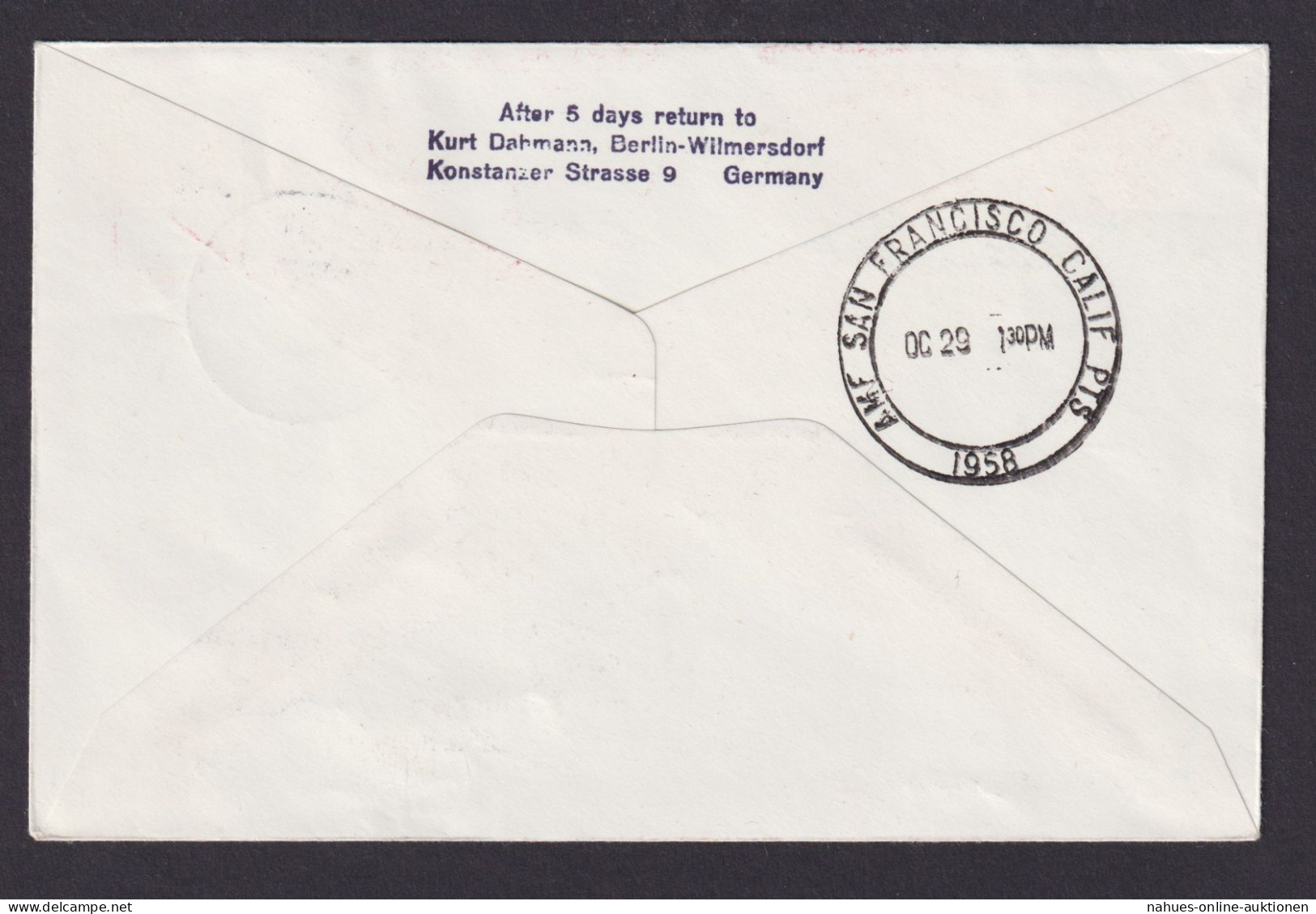 Flugpost Brief Air Mail Berlin Ganzsache 25 Pfg. Stadtbilder + ZuF TWA Polar - Cartas & Documentos