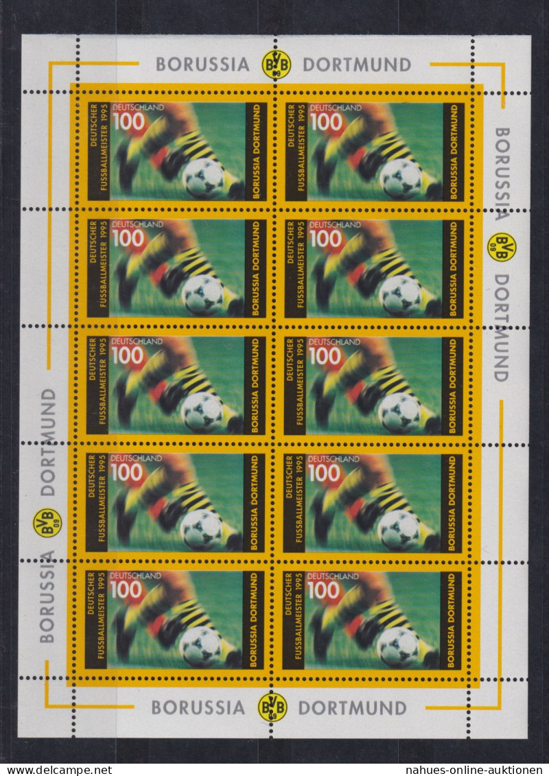 Bund Kleinbogen Zehnerbogen 1833 Fußball Borussia Postfrisch MNH Kat 18,00 - Briefe U. Dokumente